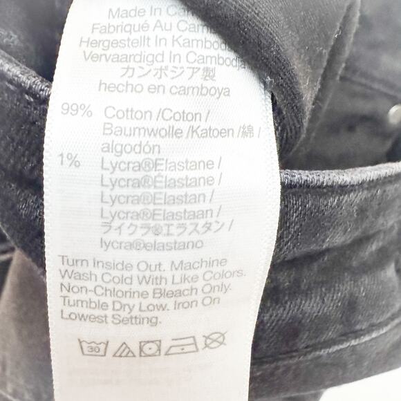 Madewell Curvy '90s Straight Black Denim Jeans Zip Fly Size 24 Tall - Picture 7 of 9